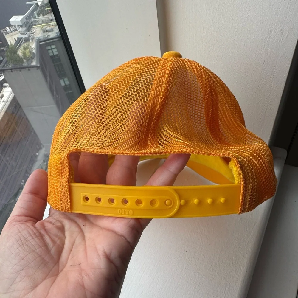 Clare V Ciao Trucker Hat in Yellow - Picture 2 of 3